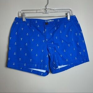 Old Navy Size 6 Blue Shorts White Anchors Casual Summer Vacation Cruise Y2K